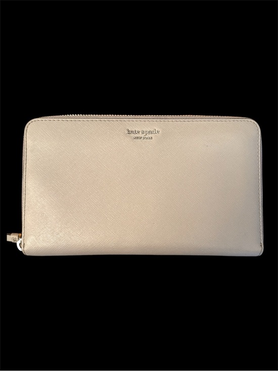 kate spade Handbags - kate spade Neutral Taupe Saffiano Zip Wallet